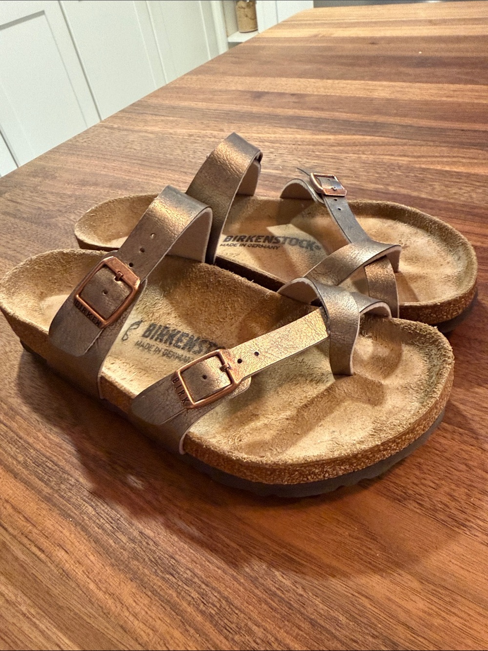 Birkenstock Mayari Metallic Graceful Toffee Sandals 37